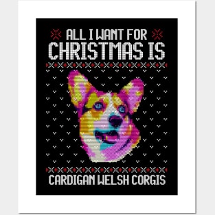 All I Want for Christmas is Cardigan Welsh Corgis - Christmas Gift for Dog Lover Posters and Art